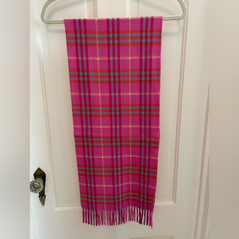 Authentic Burberry 100% cashmere pink scarf
